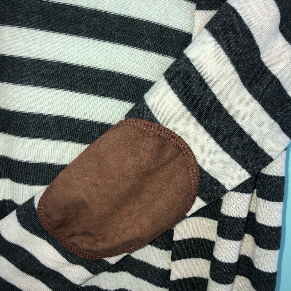 Cream and black striped cardigan